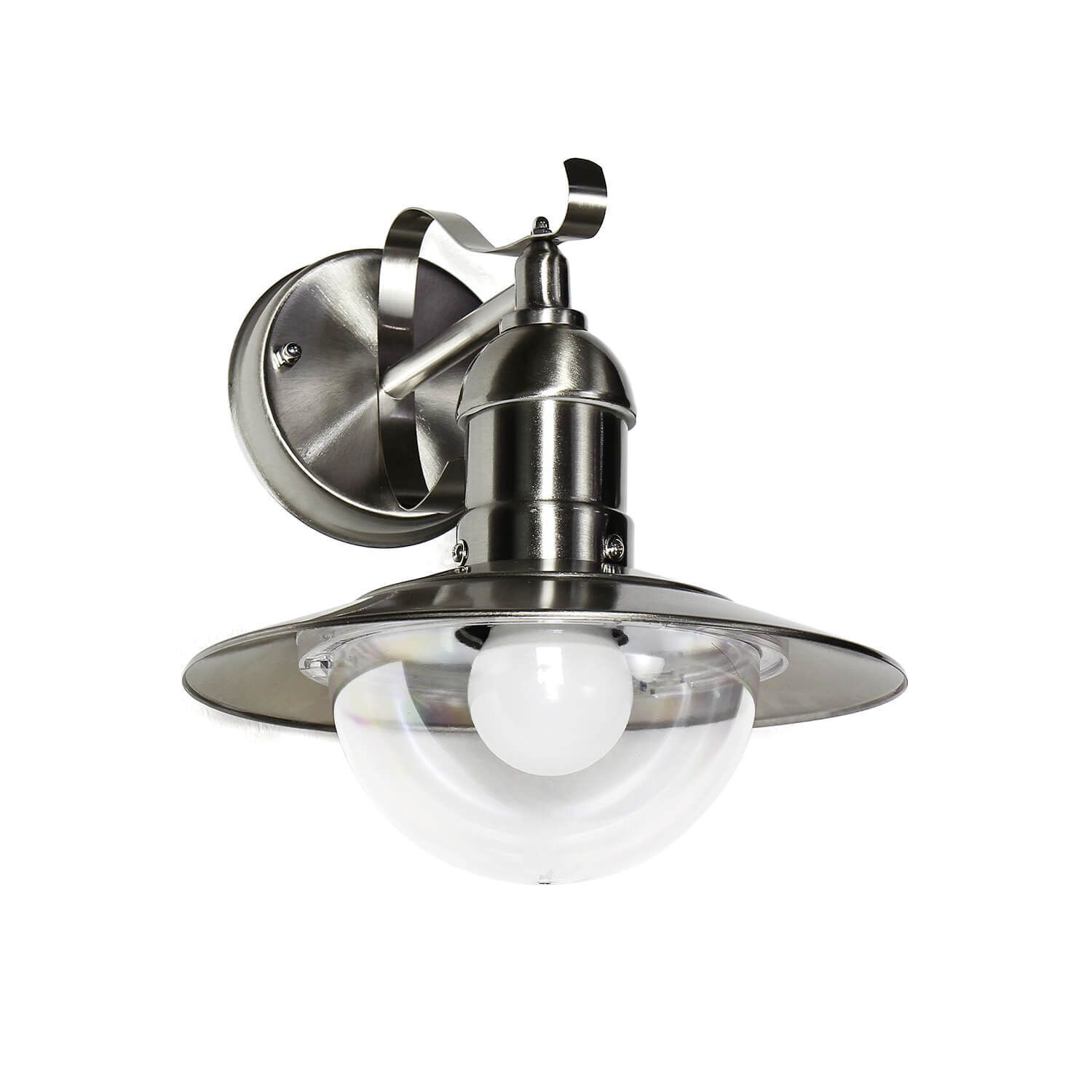 Applique murale extérieure IP44 en argent design maritime OSLO Leuchte, Gerät, Deckenventilator, Elektrisches Gerät