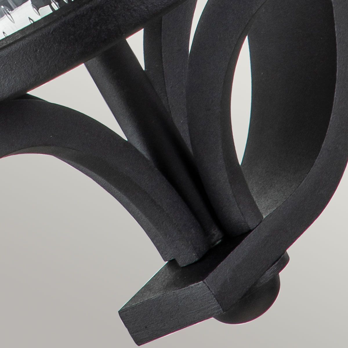 Lampe d'extérieur murale IP44 E27 noir métal verre de pluie MERYL