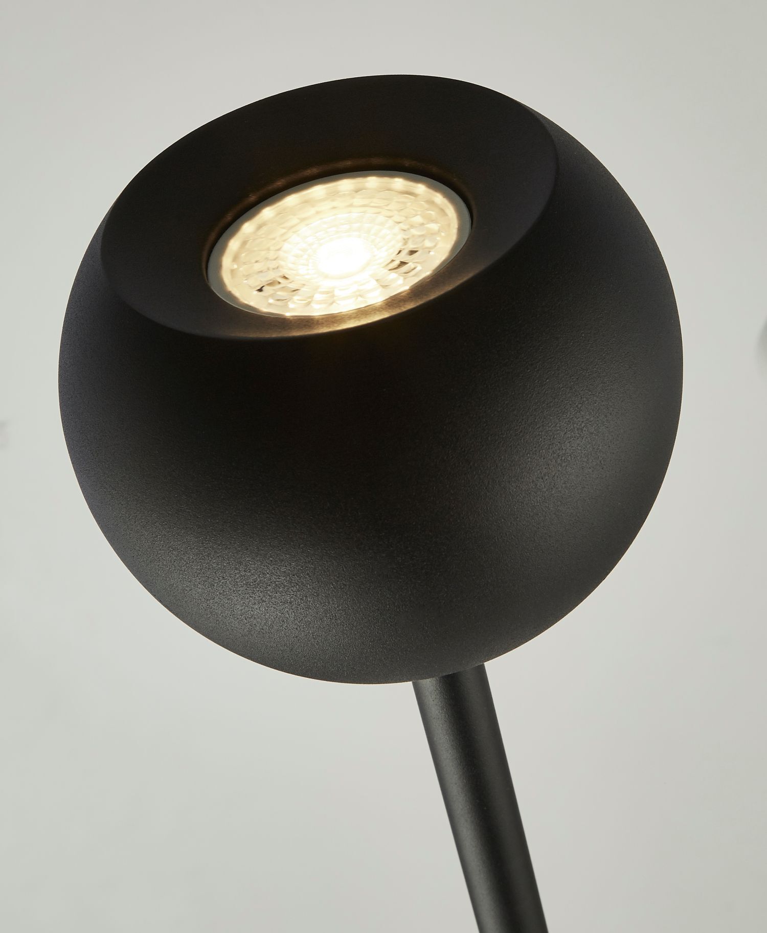 Lampadaire noir GU10 180 cm métal rétro design