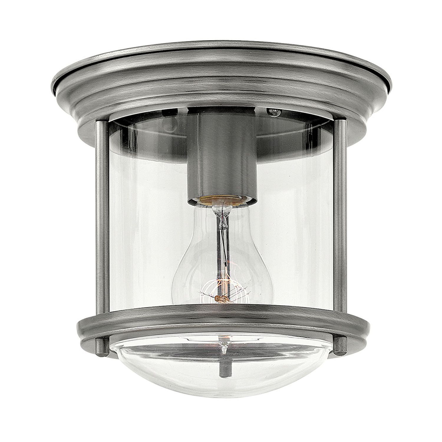Petite lampe de plafonnier salle de bain P44 ronde D : 19,6 cm métal verre E27