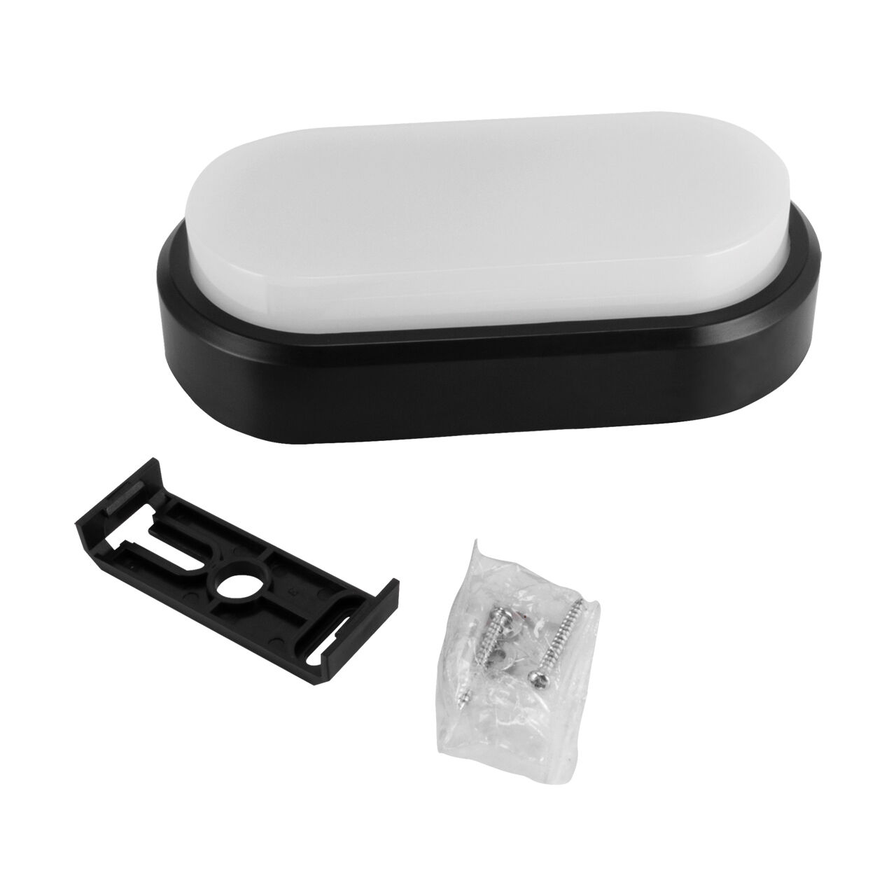 LED Deckenleuchte oval IP65 Schwarz Weiß 4200 K außen sensor, Licht, Beleuchtung, LED, Montagezubehör