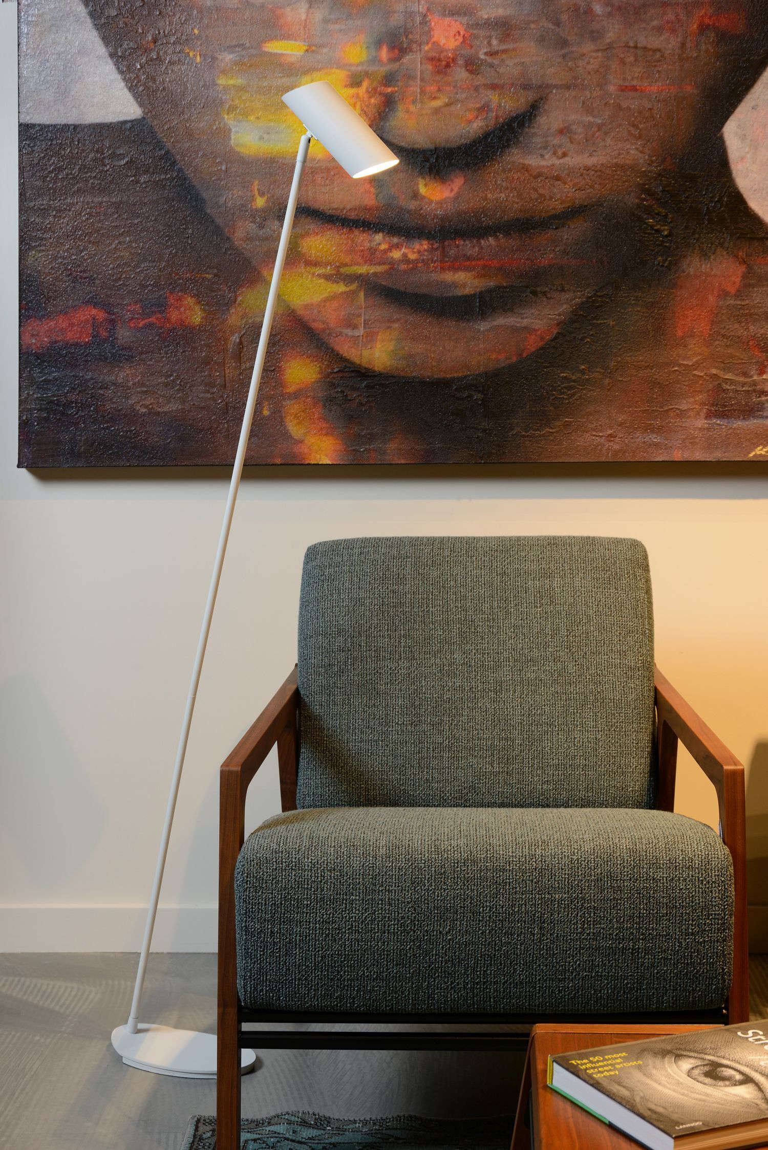 Stehleuchte flexibel Weiß GU10 137 cm modern edel Lampe, Stuhl, Mobiliar, Stehlampe