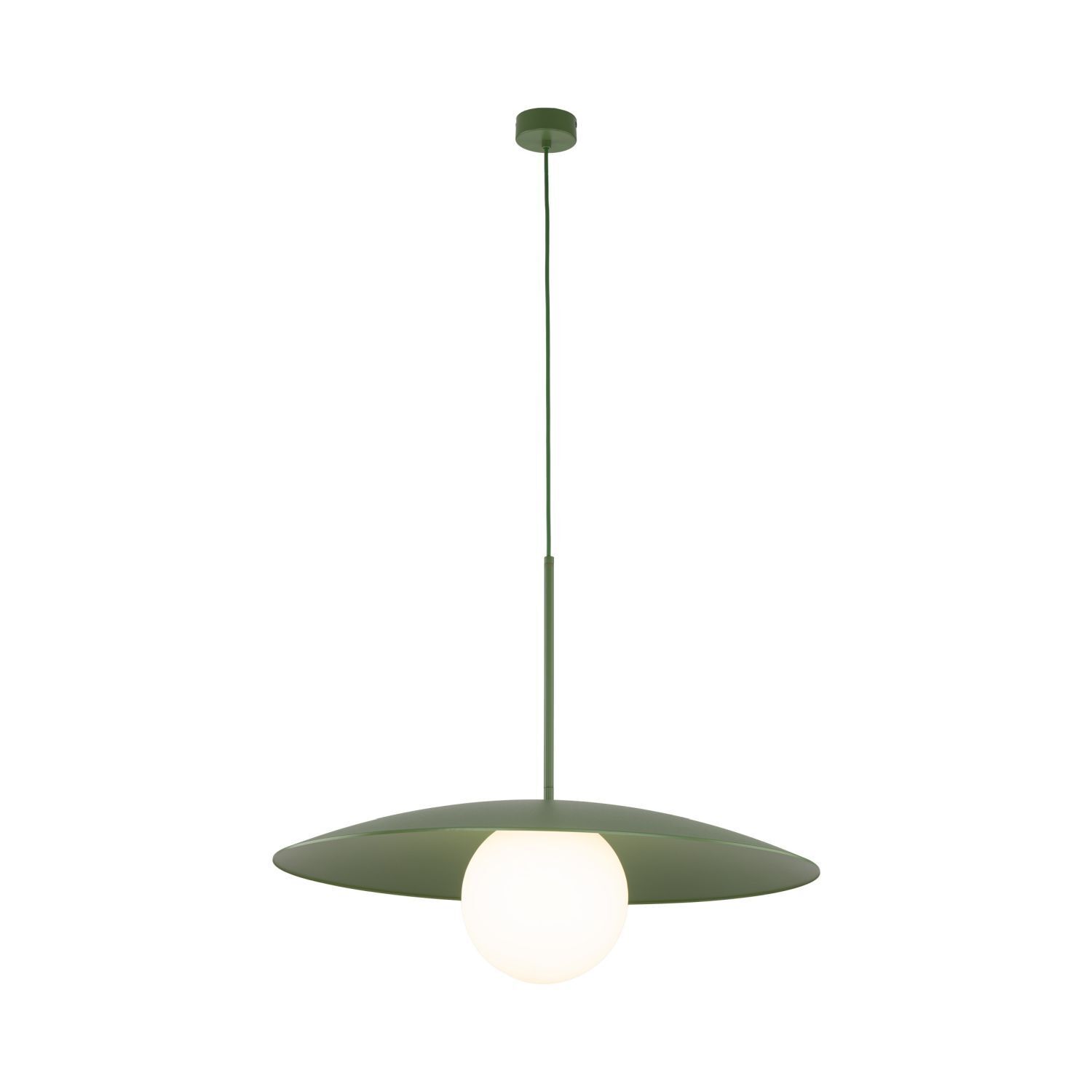 Lampe à suspendre verte Boule de verre à faible éblouissement E27 Ø65 cm confortable