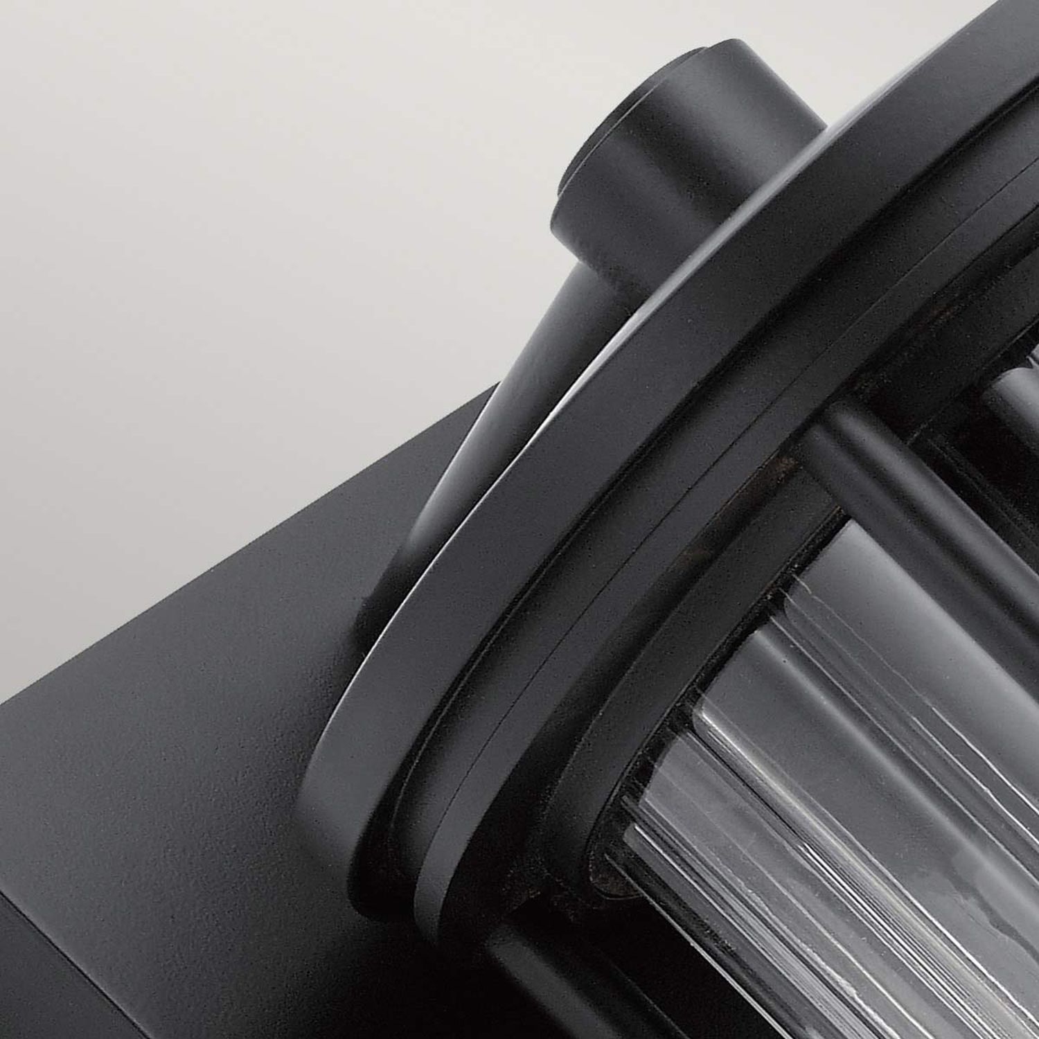 Lampe d'extérieur murale IP44 H : 29 cm verre aluminium noir