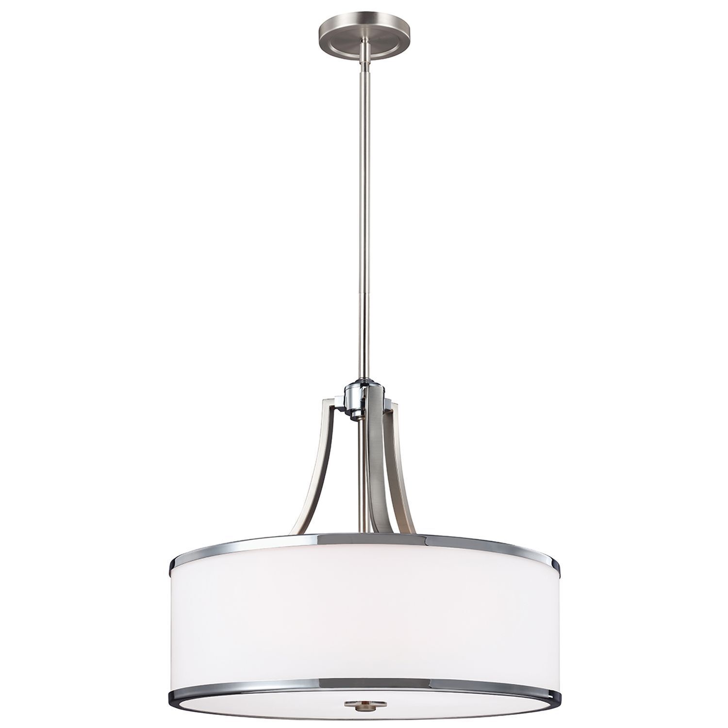 Plafonnier ILVY Chrome Ø47cm réglable Lampe