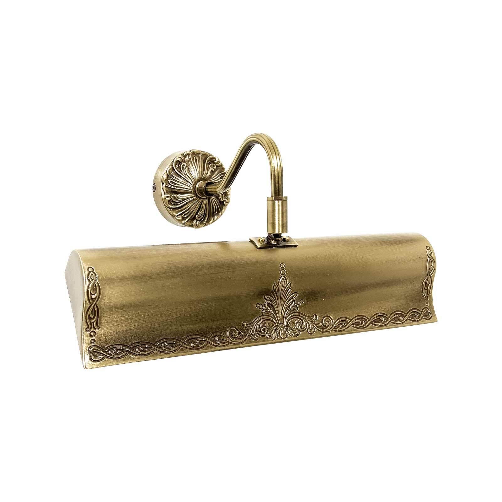 Bilderleuchte Messing B: 31 cm schwenkbar in Bronze E14 Bronze, Sinken, Waschbeckenhahn