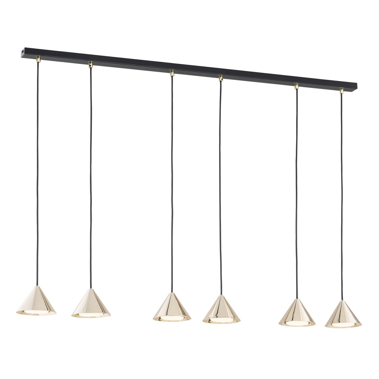 Suspension Métal L : 116 cm XXL H : max. 100 cm Noir Or