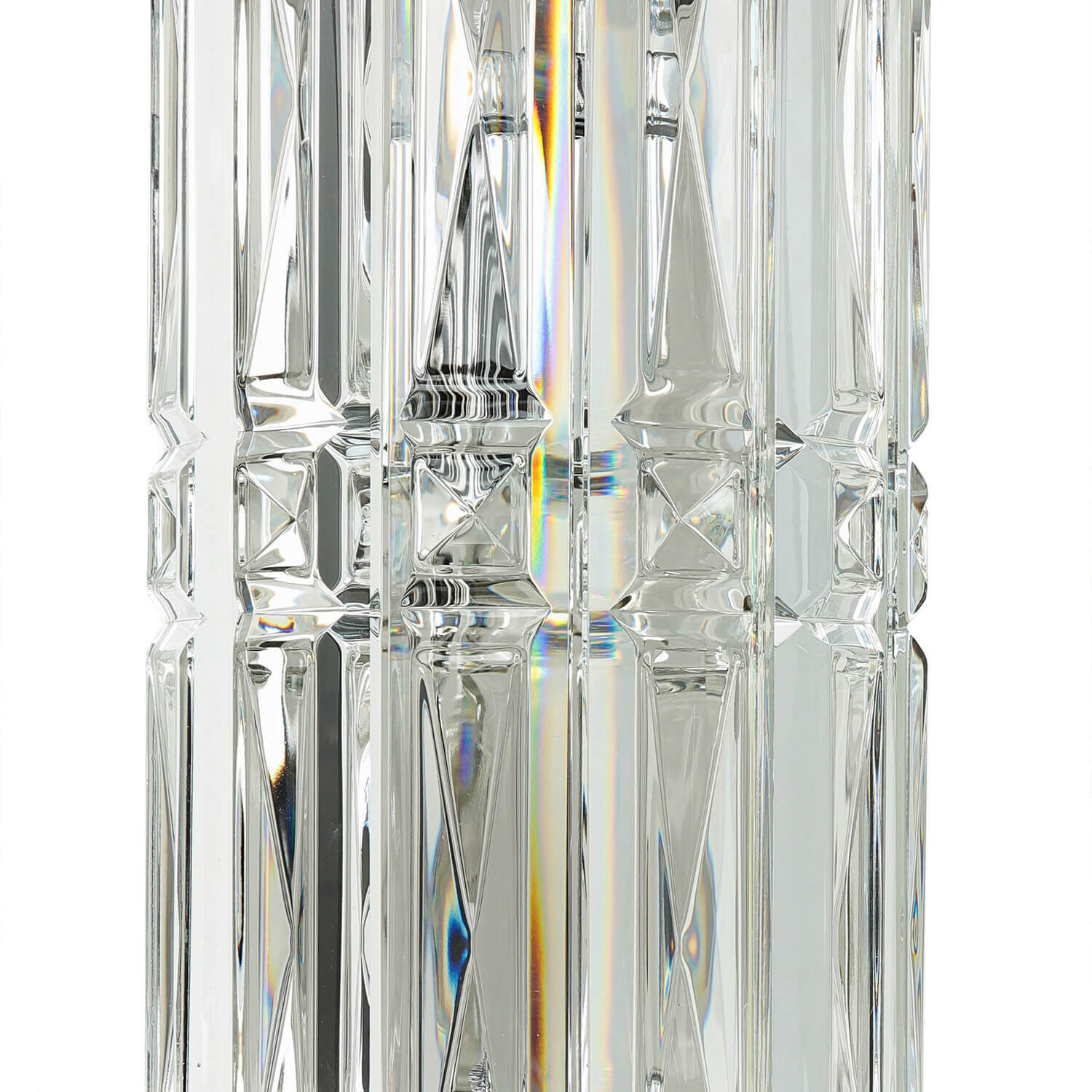 Applique métal verre hauteur 25 cm chrome E14 allongée