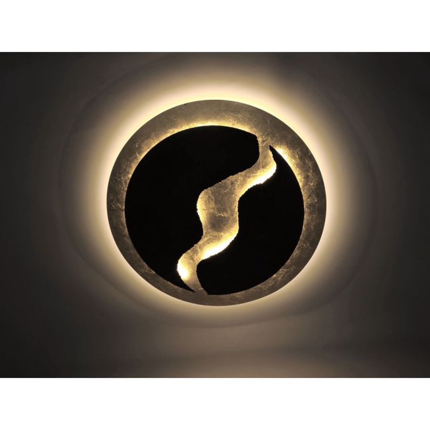 LED Deckenleuchte dimmbar Rostbraun Gold Ø50 cm 3000 K Logo