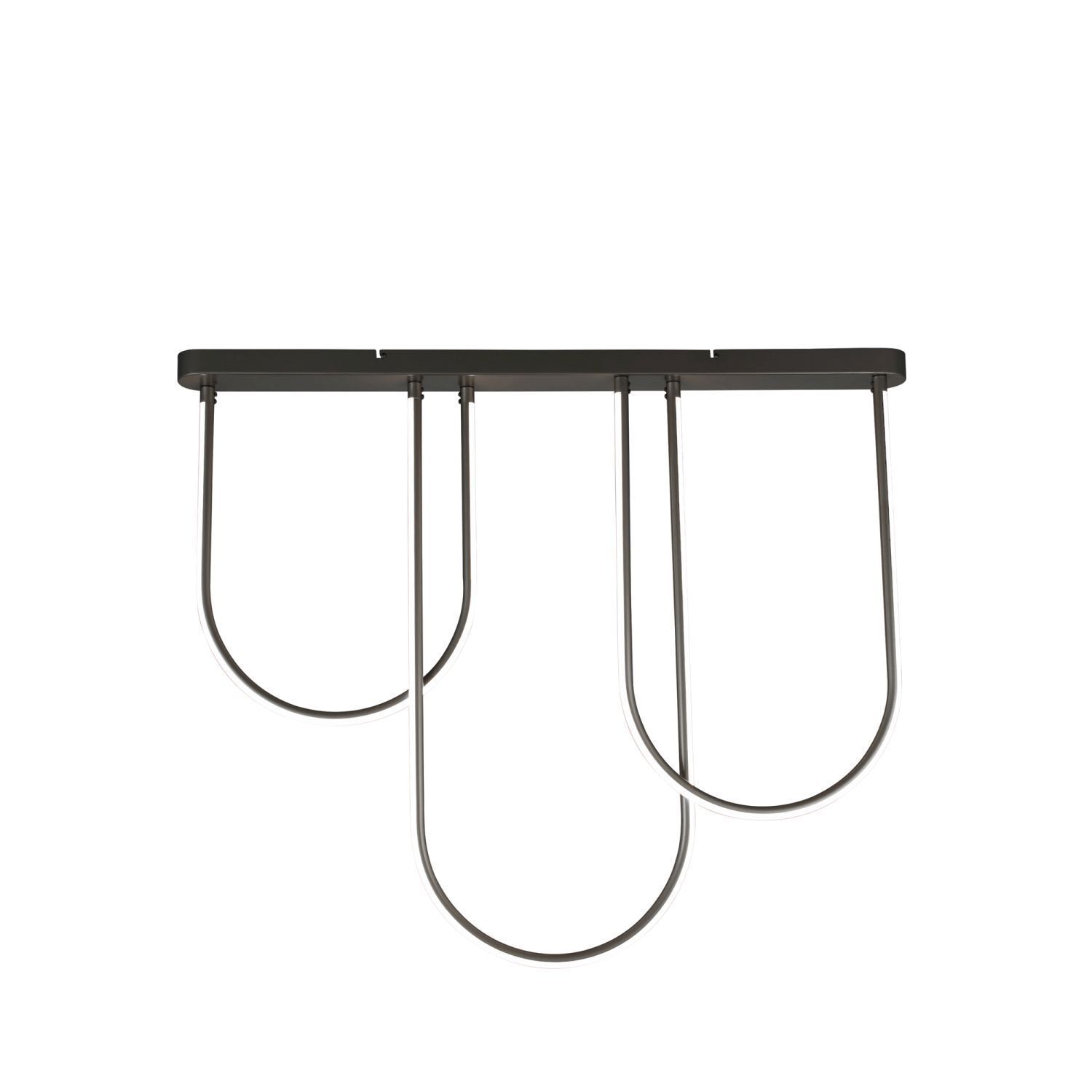 Lampe de plafonnier LED Métal Arcs Moderne 110 cm 35 W Noir