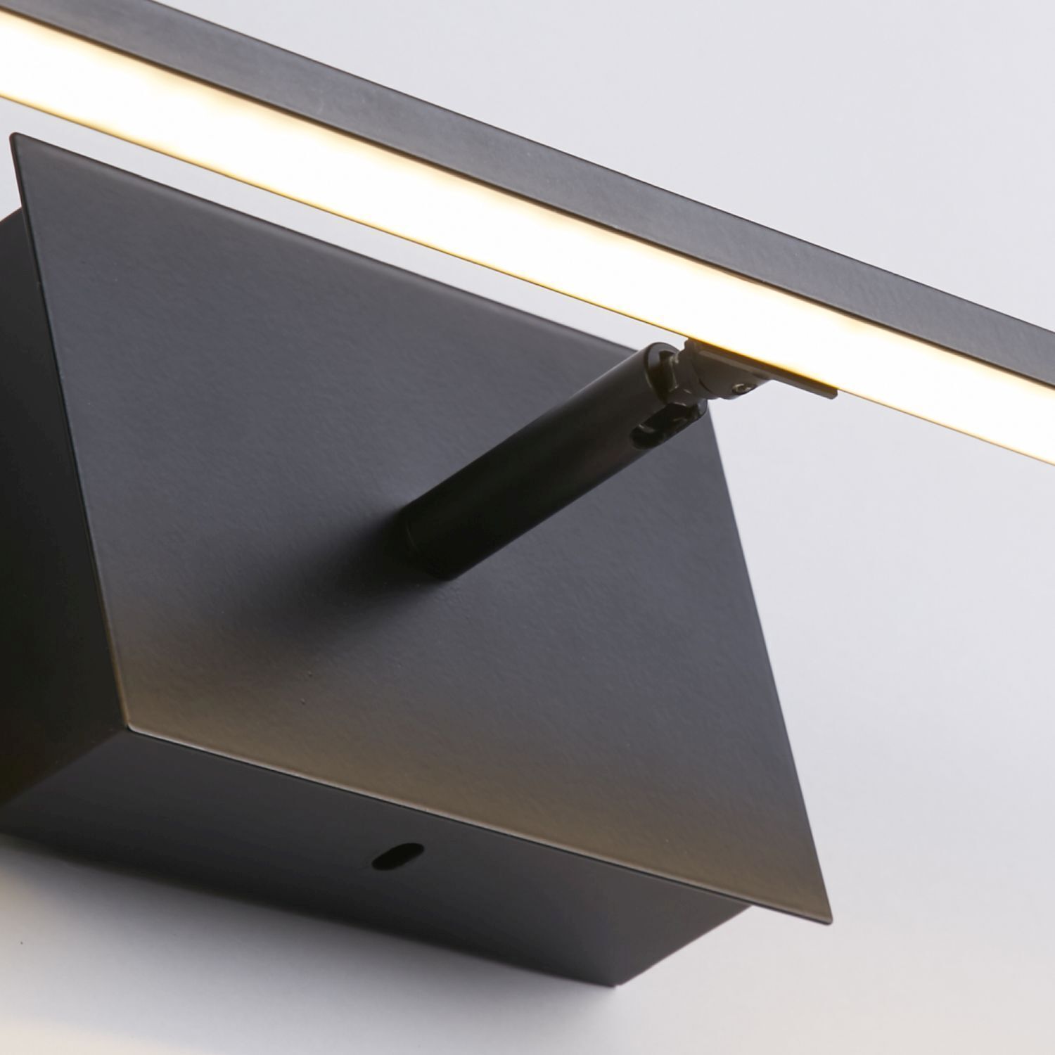 Lampe LED pour miroir métal L:41 cm IP44 noir 433 lm