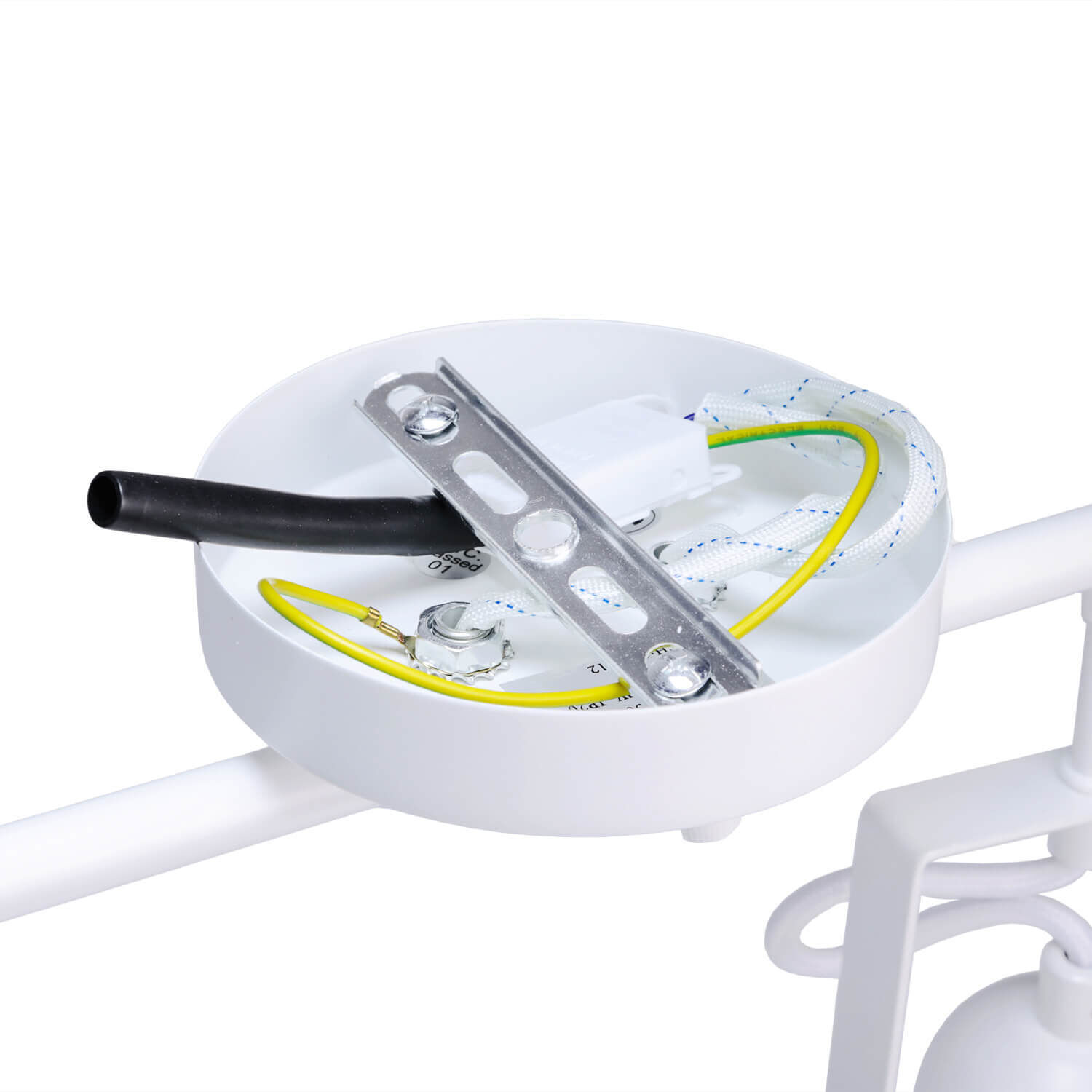 Spot de plafond blanc rétro design E14 salon Spot de plafond blanc rétro design E14 salon