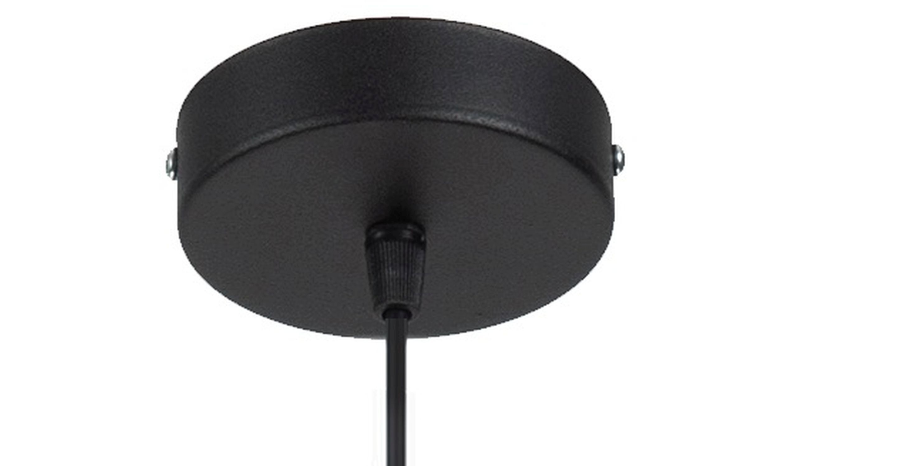 Hängelampe Holz Metall Schwarz E27 Ø40 cm rund wohnlich deckenlampe, pendelleuchte, schwarz, rund, kabelstange