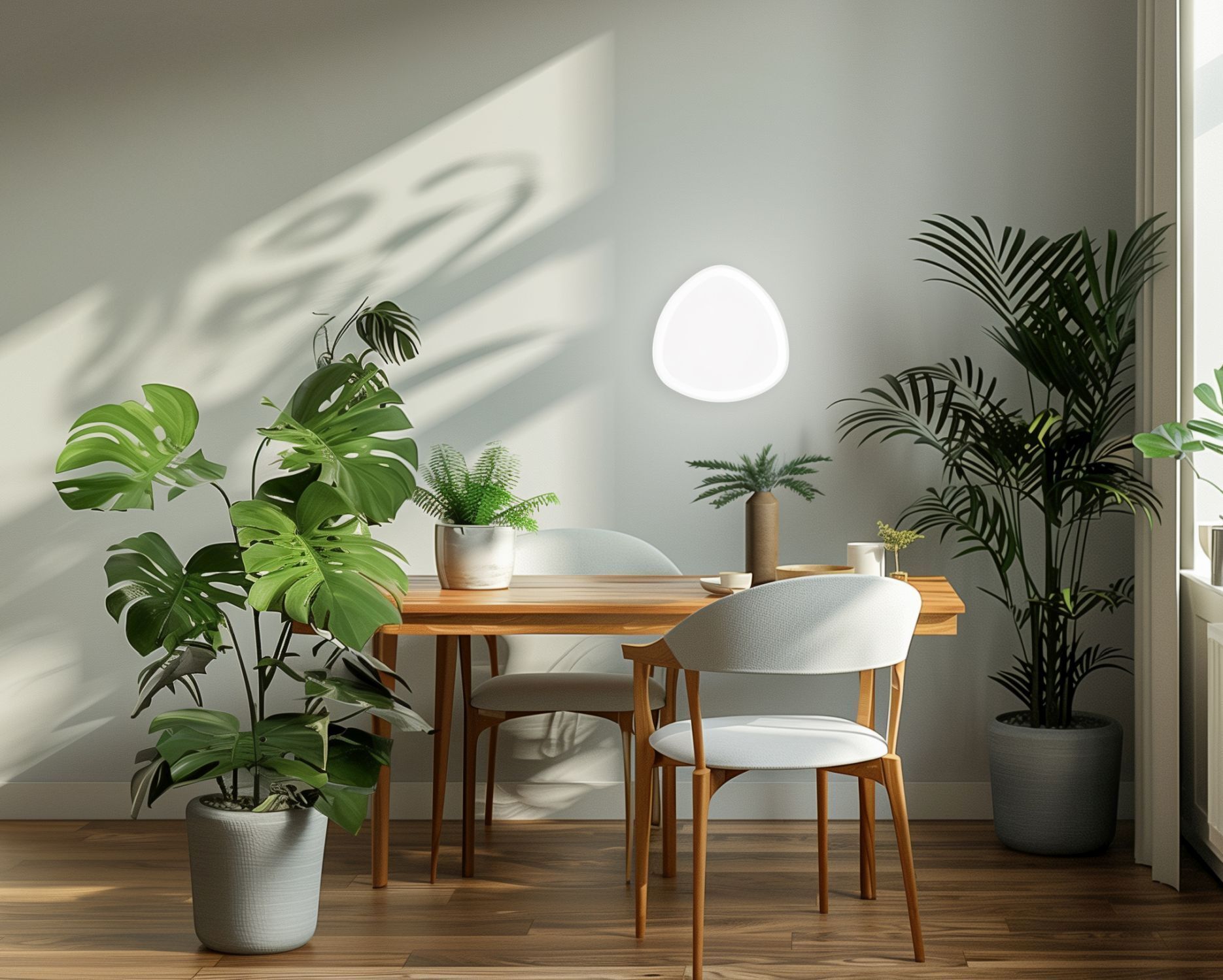 LED Wandleuchte Weiß 40 W dimmbar Farbtemperaturwechsel Esstisch, Holztisch, Küche, Pflanzen, Sessel