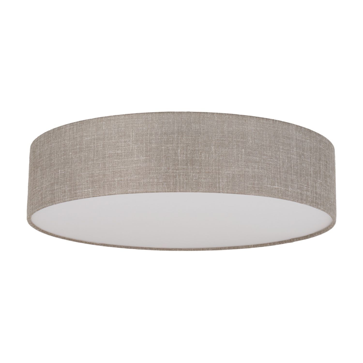 Grand plafonnier Tissu Lin Ø 78 cm rond Gris-Beige