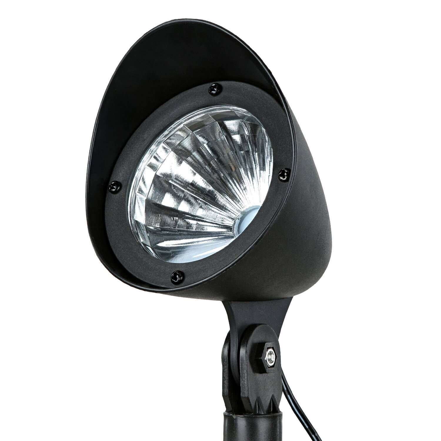 LED Gartenleuchte Erdspieß 4er Set Arbeitsleuchte, LED-Scheinwerfer, Verstellbare Halterung, Schwarz, Runder Kopf