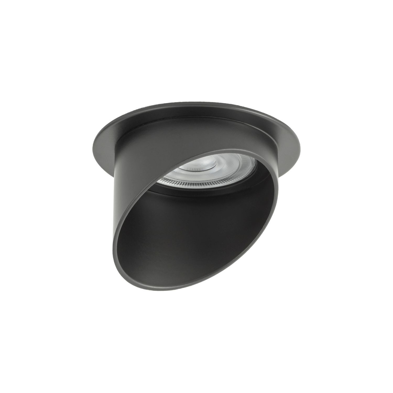 Spot encastré noir GU10 aluminium Ø 7,5 cm ponctuel