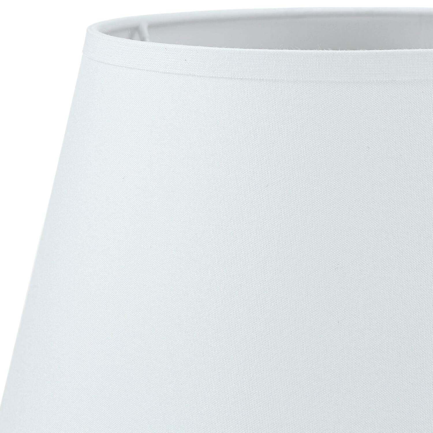 Abat-jour en tissu pour lampe de table E14 Ø 25 cm Blanc conique