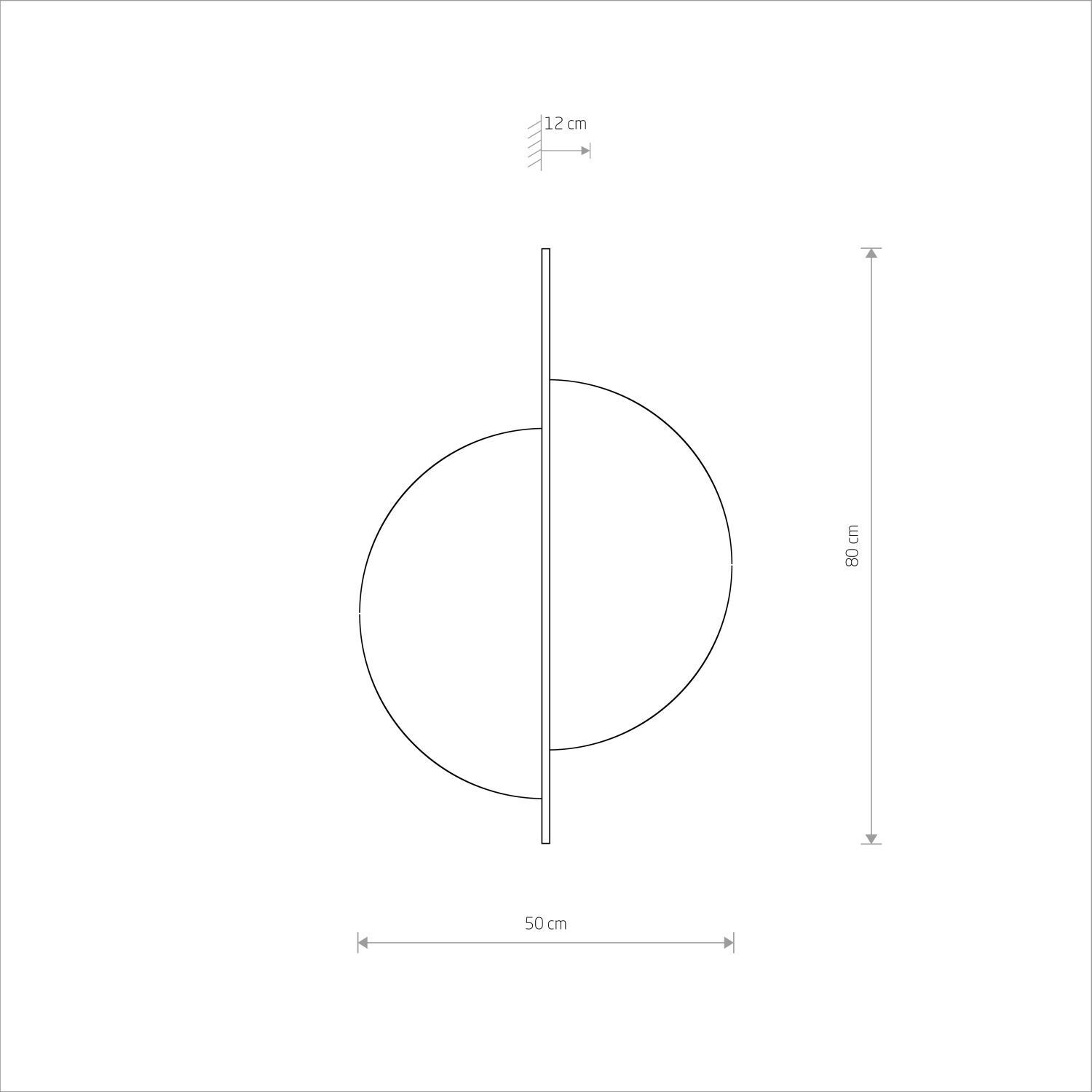 Applique intérieure bois métal H : 80 cm grande pour 2x GX53