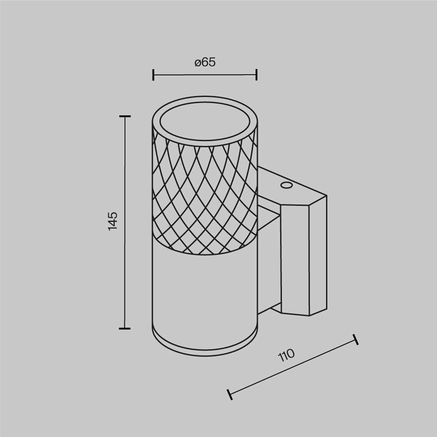 Lampe d'extérieur murale aluminium verre GU10 IP54 14,5 cm de haut