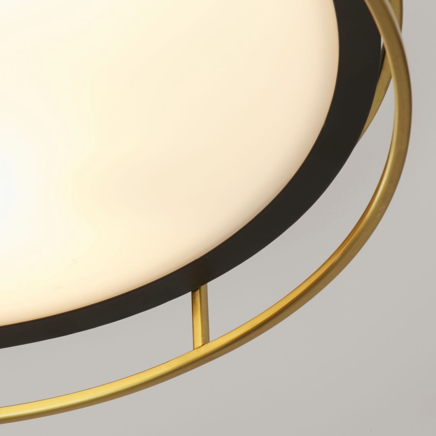 Plafonnier de salle de bain IP44 Ø 40 cm rond noir laiton