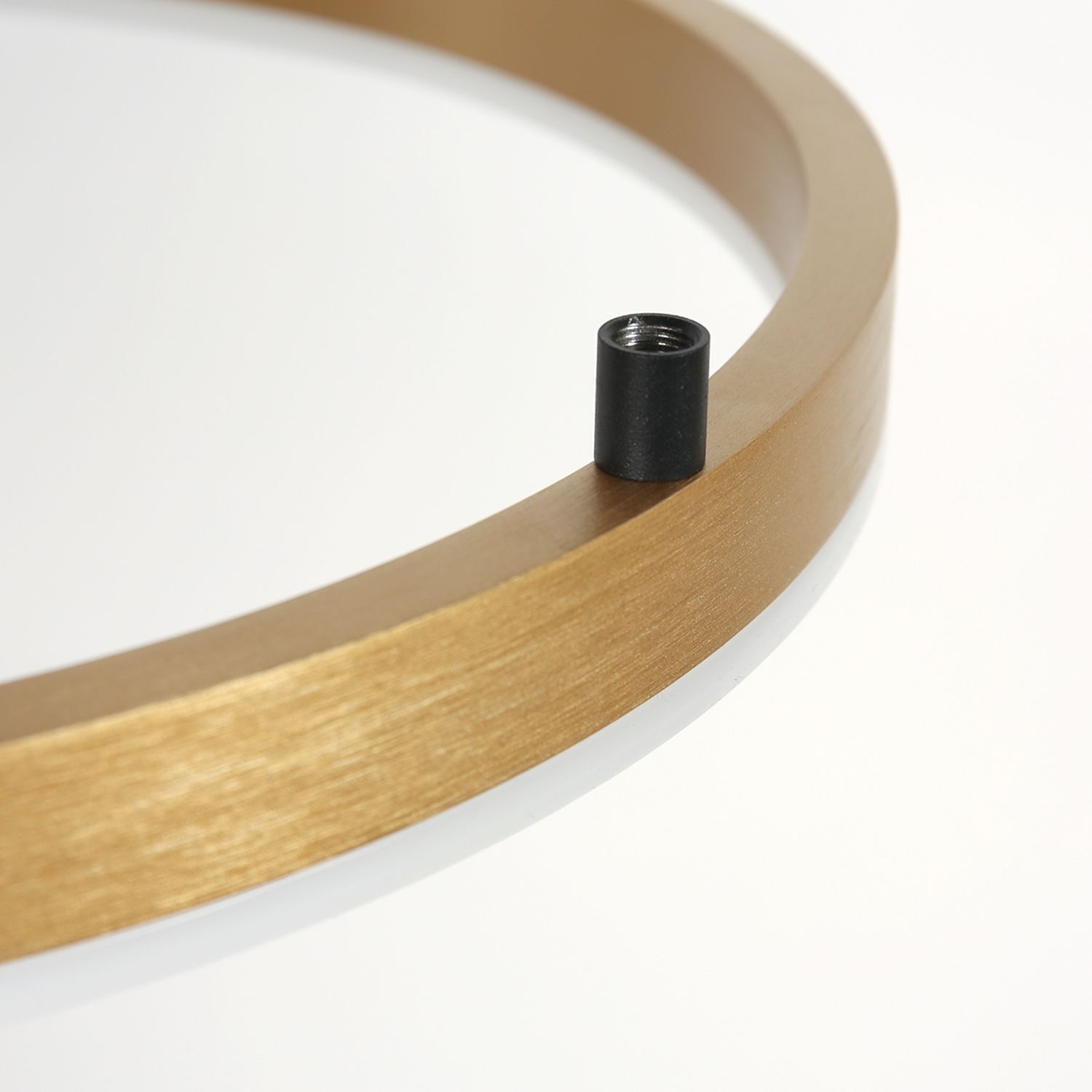 Dekorative LED Wandlampe Metall in Gold H:40 cm Ring Reifen