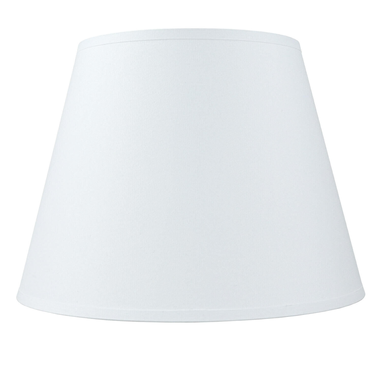 Abat-jour en tissu pour lampe de table E14 Ø 25 cm Blanc conique