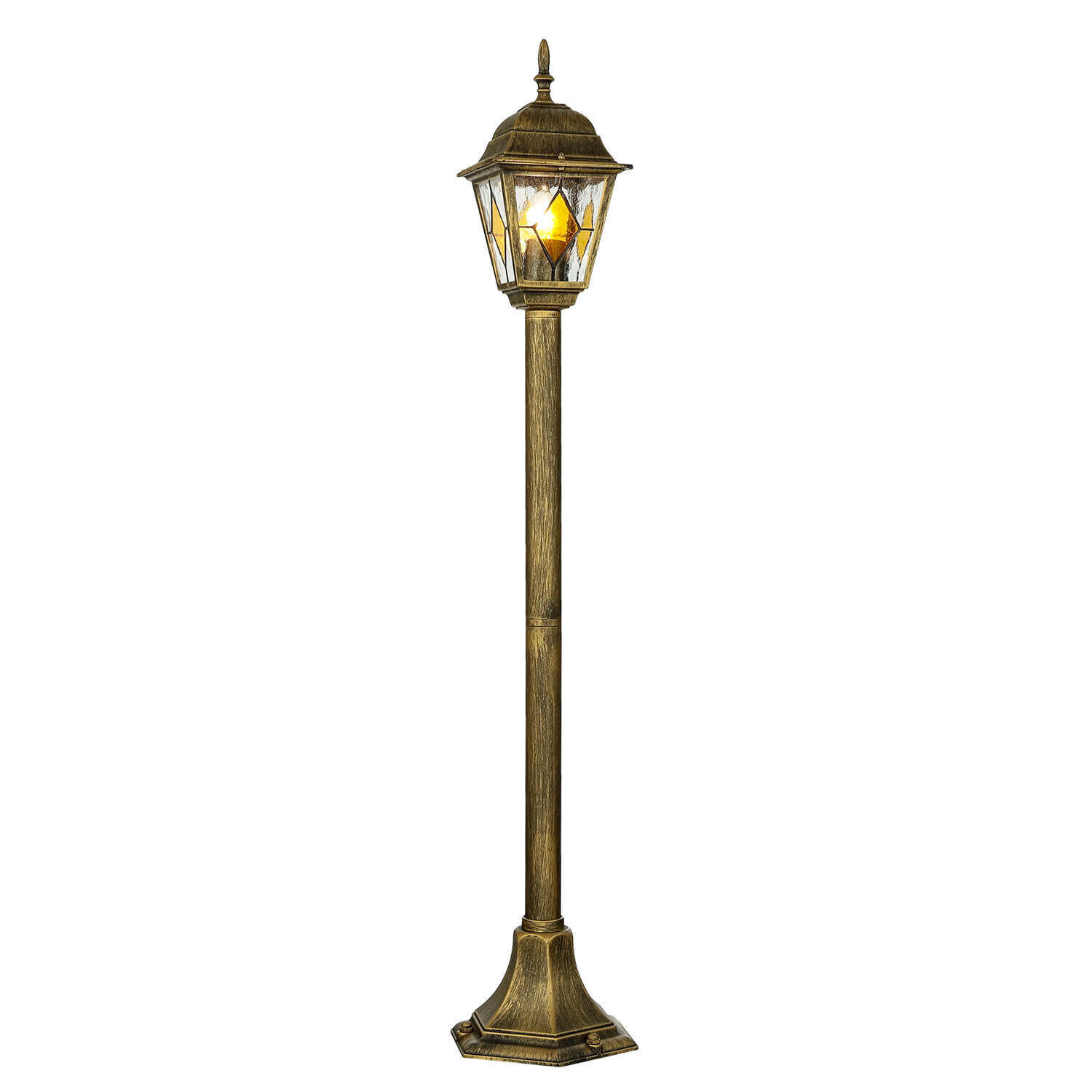 Lampe de chemin antique Monaco avec vitrail