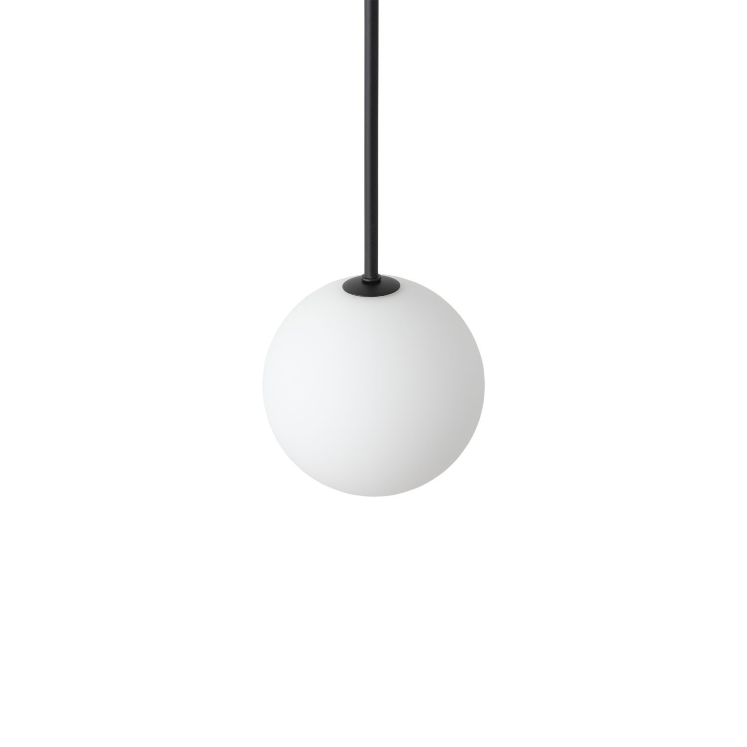 Suspension en verre Boule G9 Ø 16 cm Noir Blanc