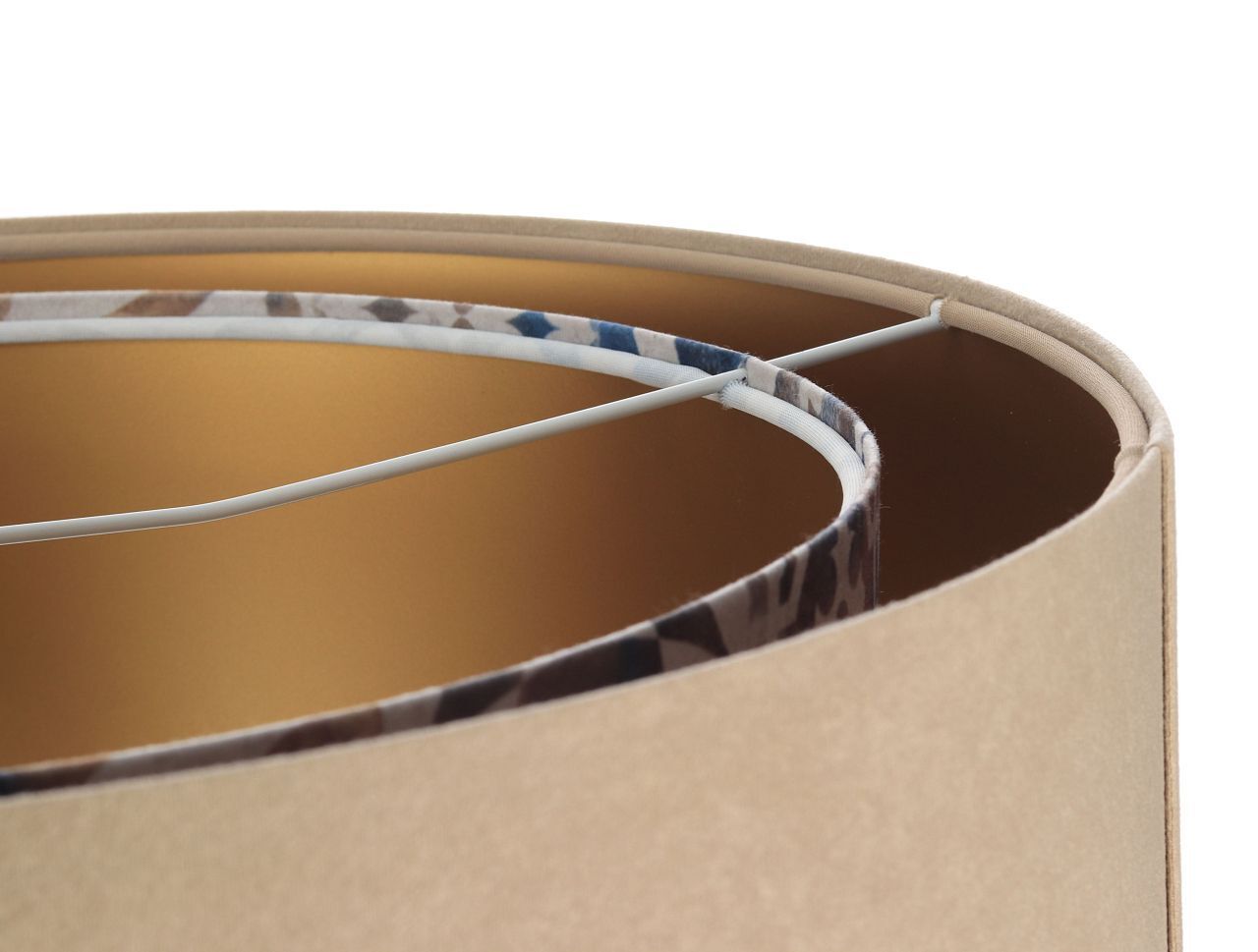 Lampe à suspendre Abat-jour en tissu aspect velours Ø 50 cn confortable E27