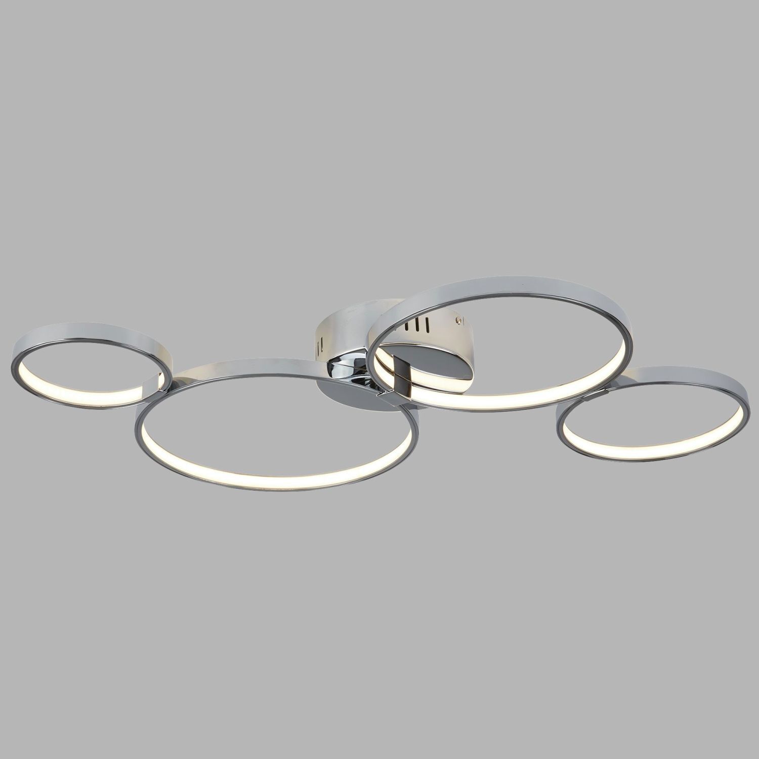 Plafonnier LED Chrome L : 75 cm 3000 K 2240 lm Métal