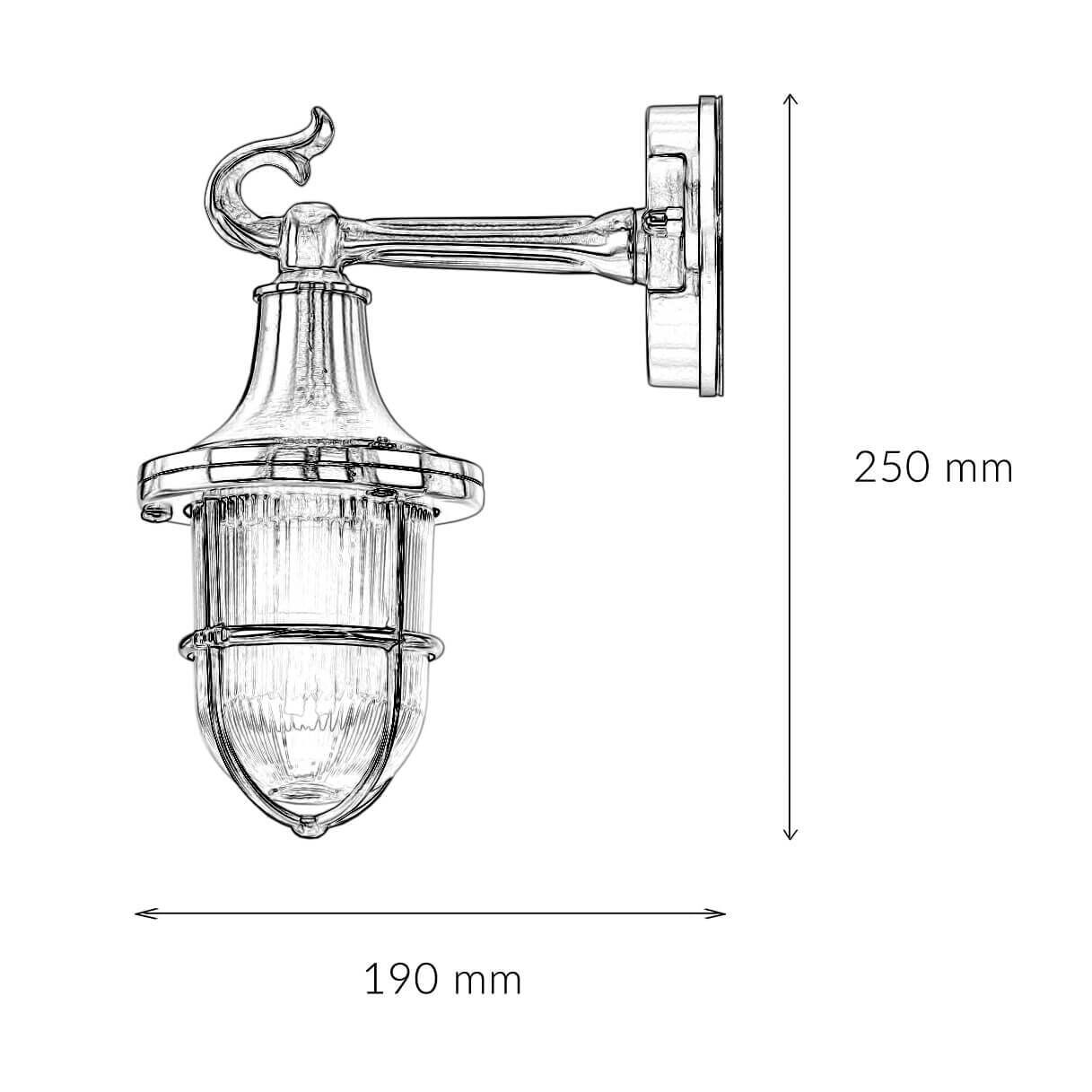 Applique murale extérieure Nickel Maritim IP64 laiton véritable