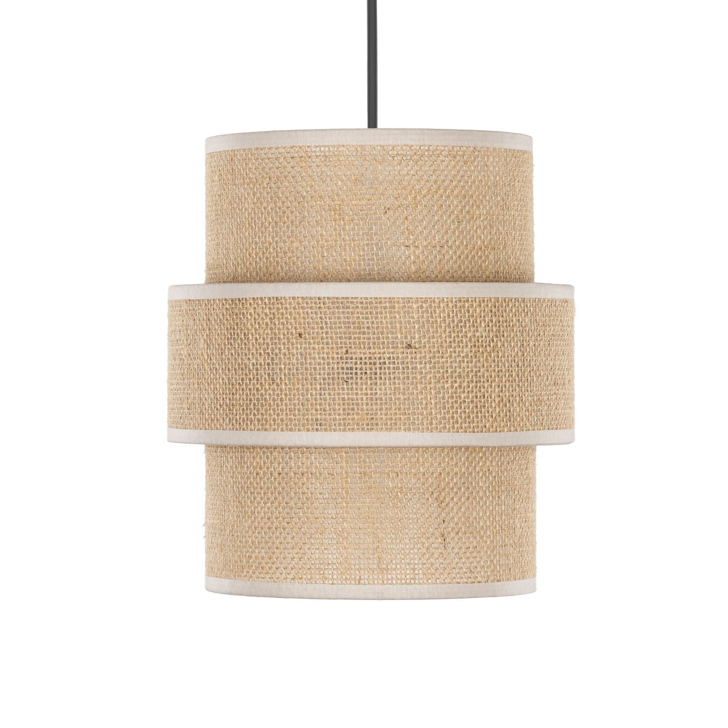 Suspension Jute Métal Ø 20 cm E27 Design Boho GREET