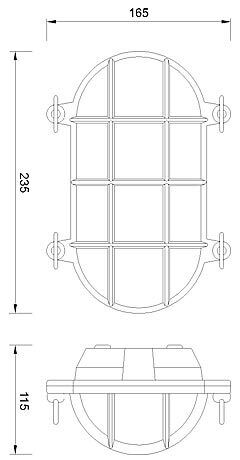 Applique murale extérieure LED laiton IP54 Porte d'entrée Maritim