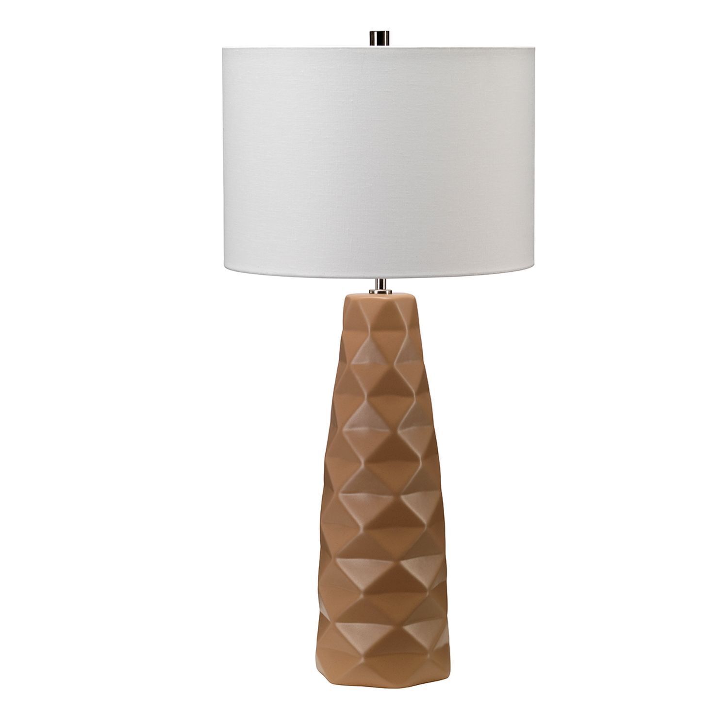 Lampe de table en céramique tissu 75 cm de haut en beige crème