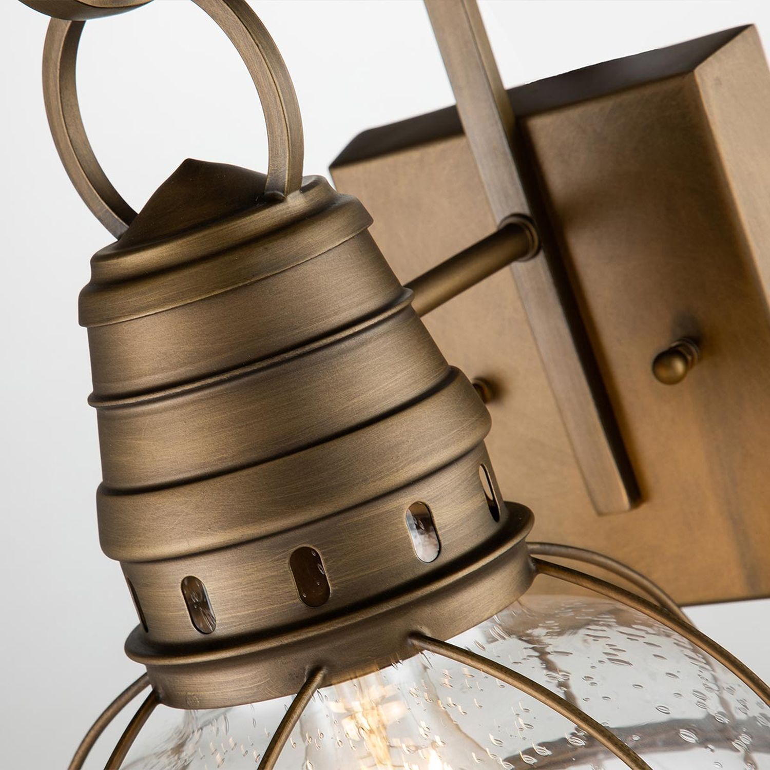 Applique extérieure aluminium verre H : 40,5 cm IP44 LOUIS Lampe, Bronze, Laterne