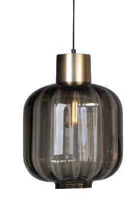 Lampe à suspendre verre Abat-jour noir or Ø 28 cm E27