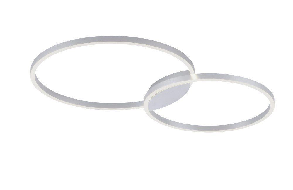 Lampe de plafonnier LED à intensité variable Anneaux en aluminium L:96 cm