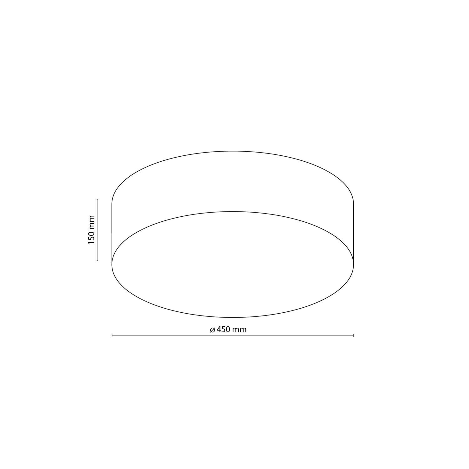 Plafonnier Blanc Tissu Ø 45 cm rond anti-éblouissement RONDO