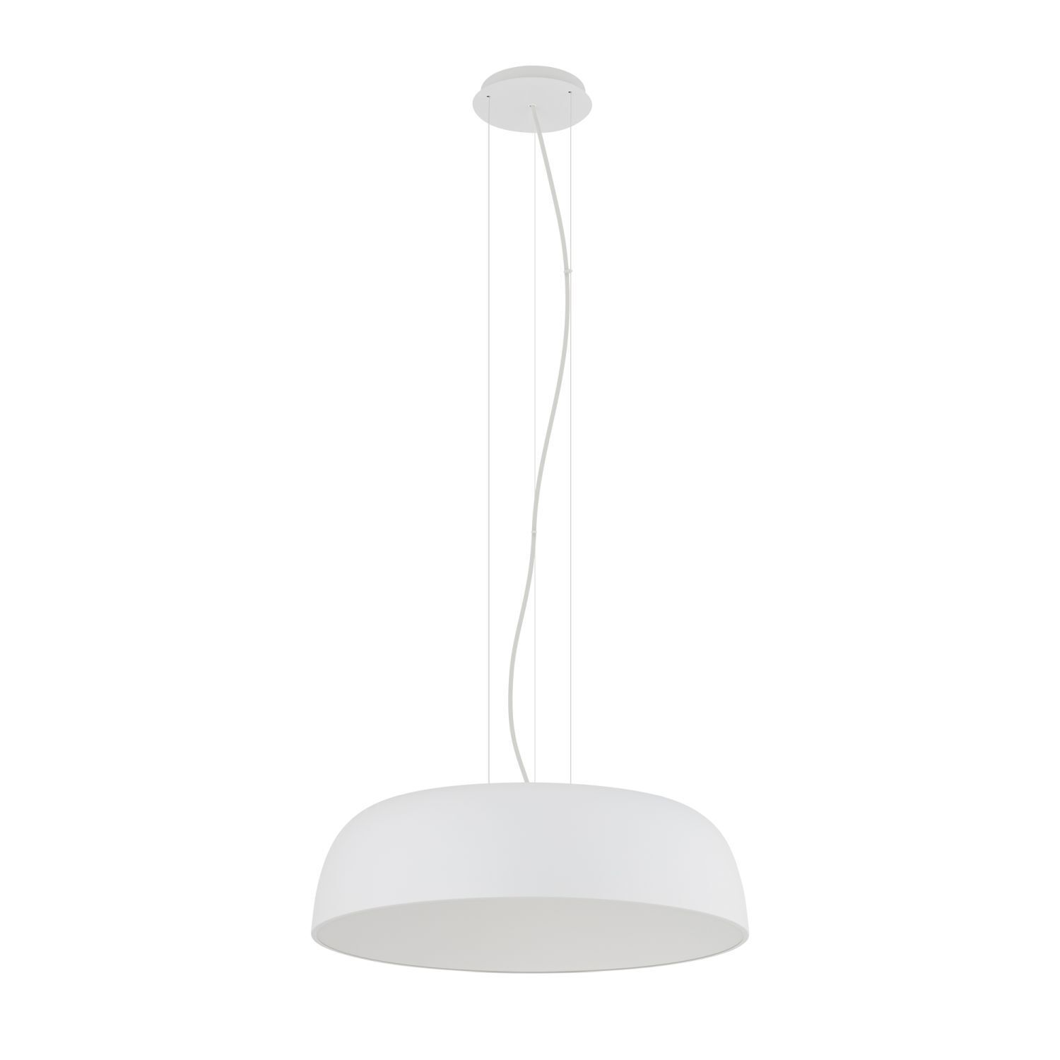 Suspension Blanc Métal Ø58 cm E27 7-flmg faible éblouissement