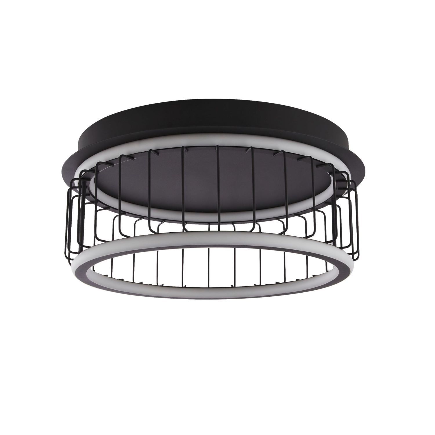 Plafonnier LED rond noir blanc 3000 K 1074 lm D : 40 cm