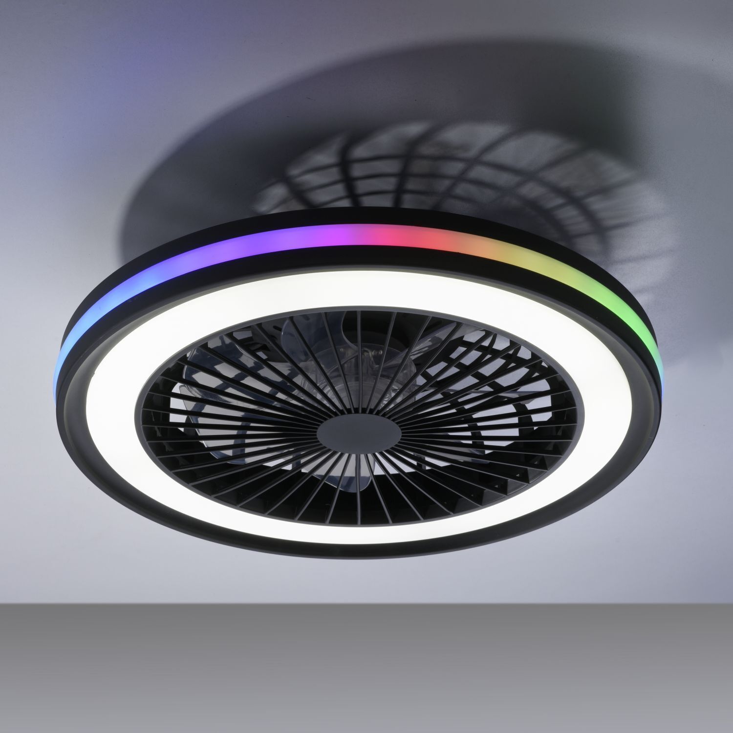 Lampe de plafonnier LED Ventilateur Télécommande RGB dimmable Lampe de plafonnier LED Ventilateur Télécommande RGB dimmable