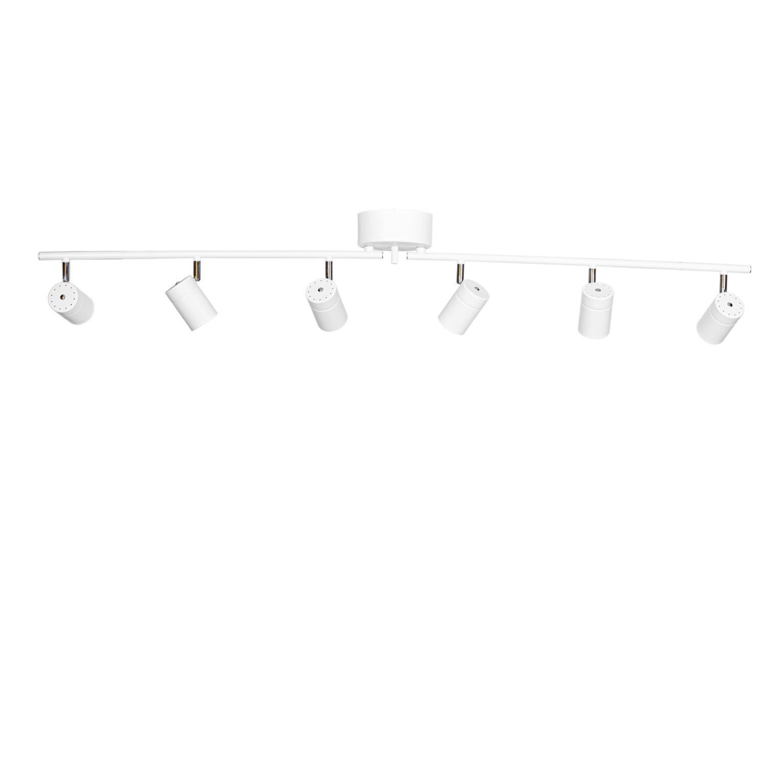 Projecteur de plafond 6 flammes GU10 124 cm de long XXL Blanc Beleuchtung