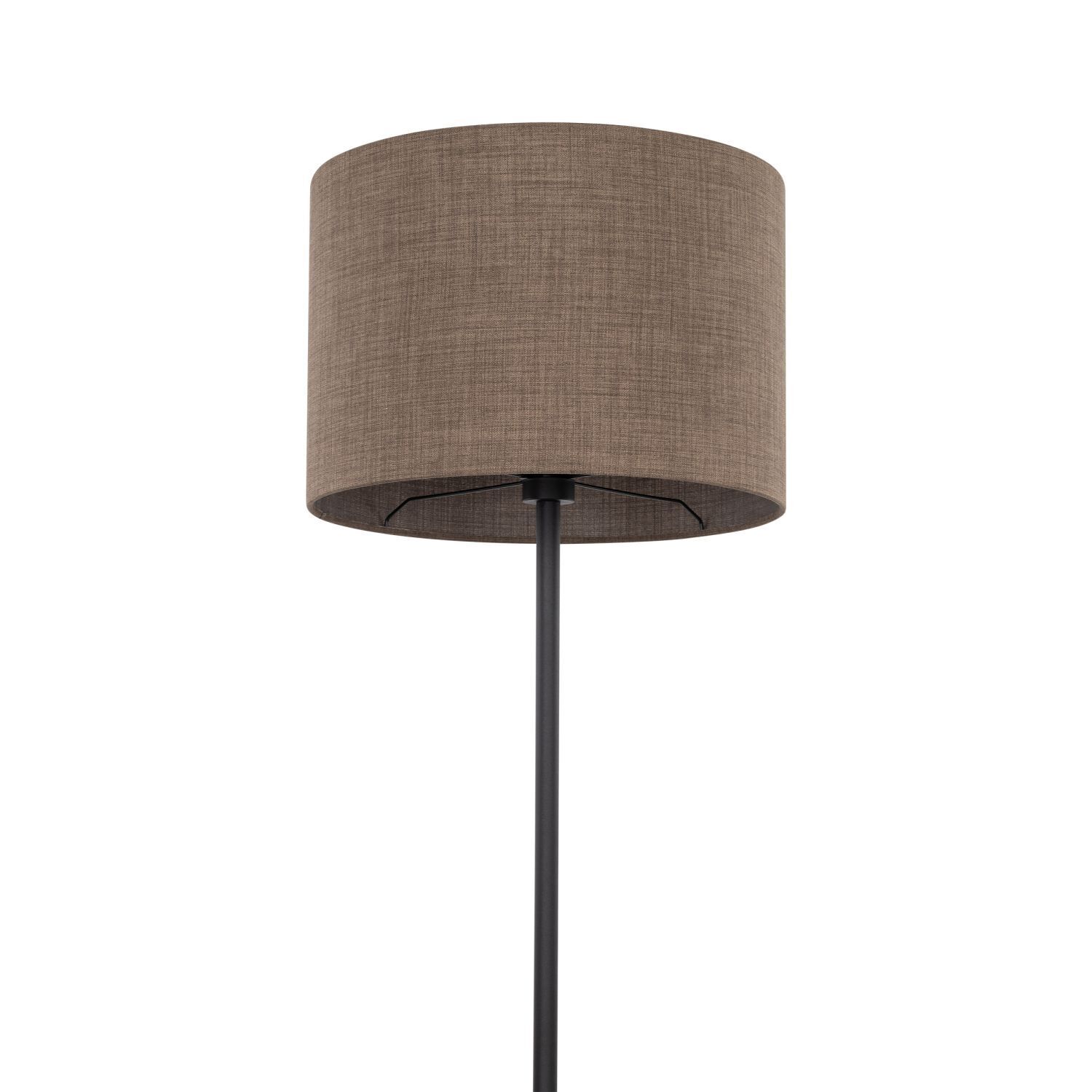 Lampadaire Moderne 165 cm Métal Jute E27 Noir Marron Lampe, Lampenschirm