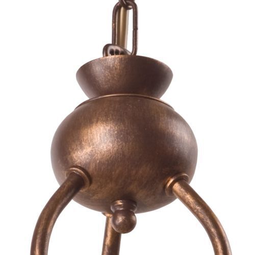 Lampe à suspendre Shabby Brown Table à manger Art Nouveau 3-flmg