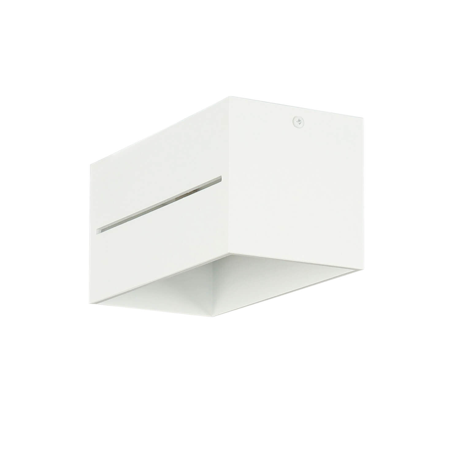 Plafonnier Blanc Aluminium L:20cm Carré Moderne 2x G9