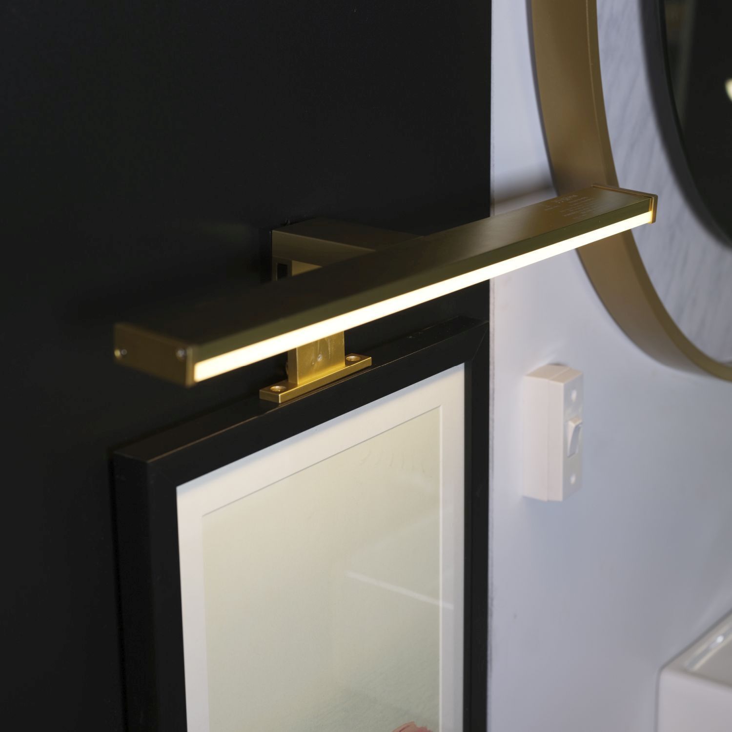 Lampe à miroir LED dorée aluminium IP44 9 W 687 lm Griff, Sinken, Waschbeckenhahn