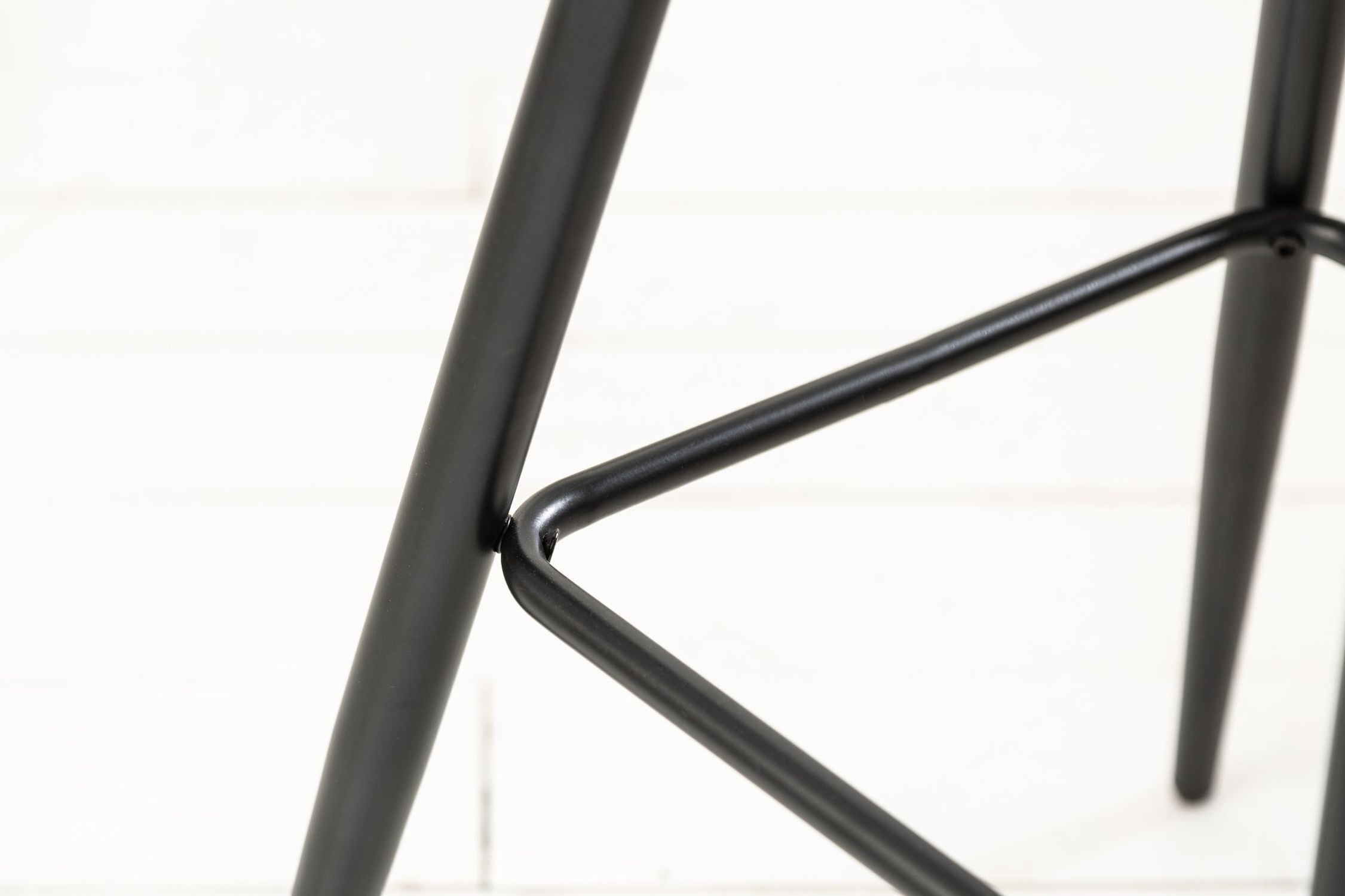 Tabouret de bar avec dossier Tissu Métal Taupe Noir Moderne Moebel