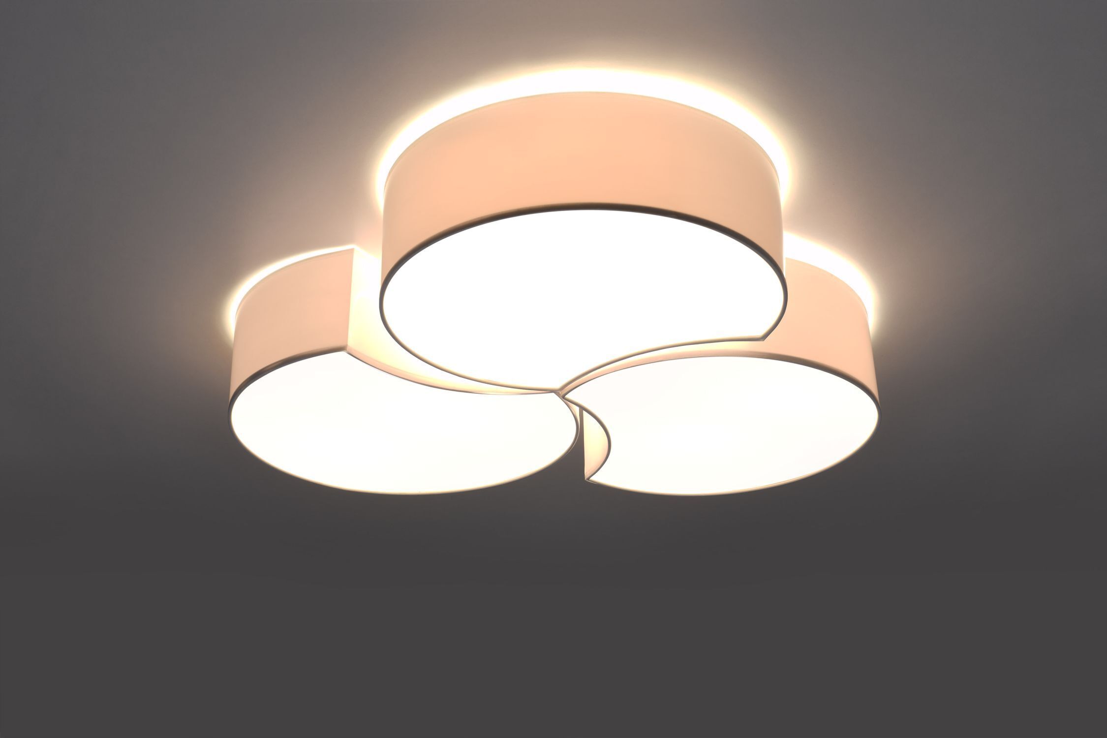 Plafonnier Blanc Moderne faible éblouissement 6x E27 décoratif