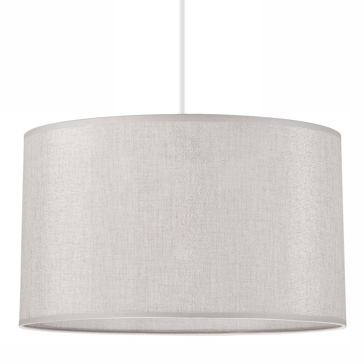 Lampe à suspendre Tissu en argent Ø 35 cm réglable Moderne E27